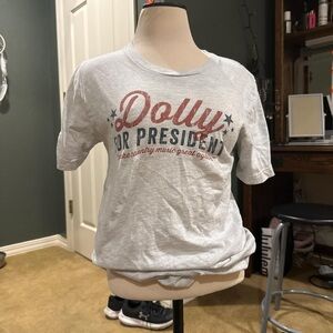 White 'Dolly for President' T-Shirt